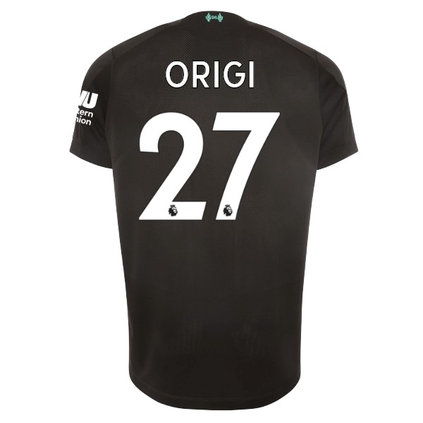 Camiseta Liverpool NO.27 Origi Tercera equipo 2019-20 Negro